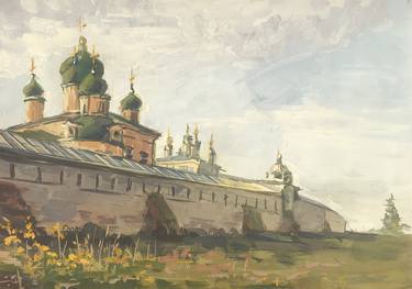 Original Architecture Painting by Anastasia Usvayskaya