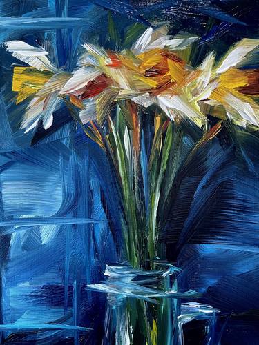 Daffodils in the moonlight thumb