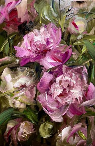 Original Expressionism Garden Painting by Vera Kober
