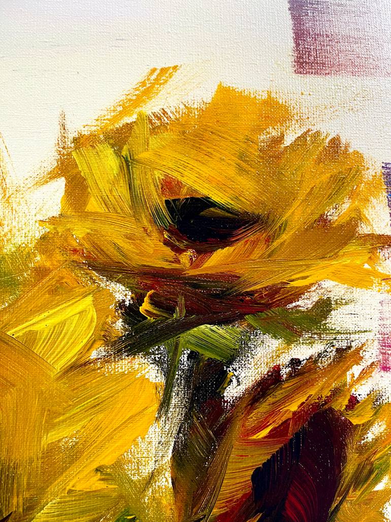 Original Expressionism Floral Painting by Vera Kober