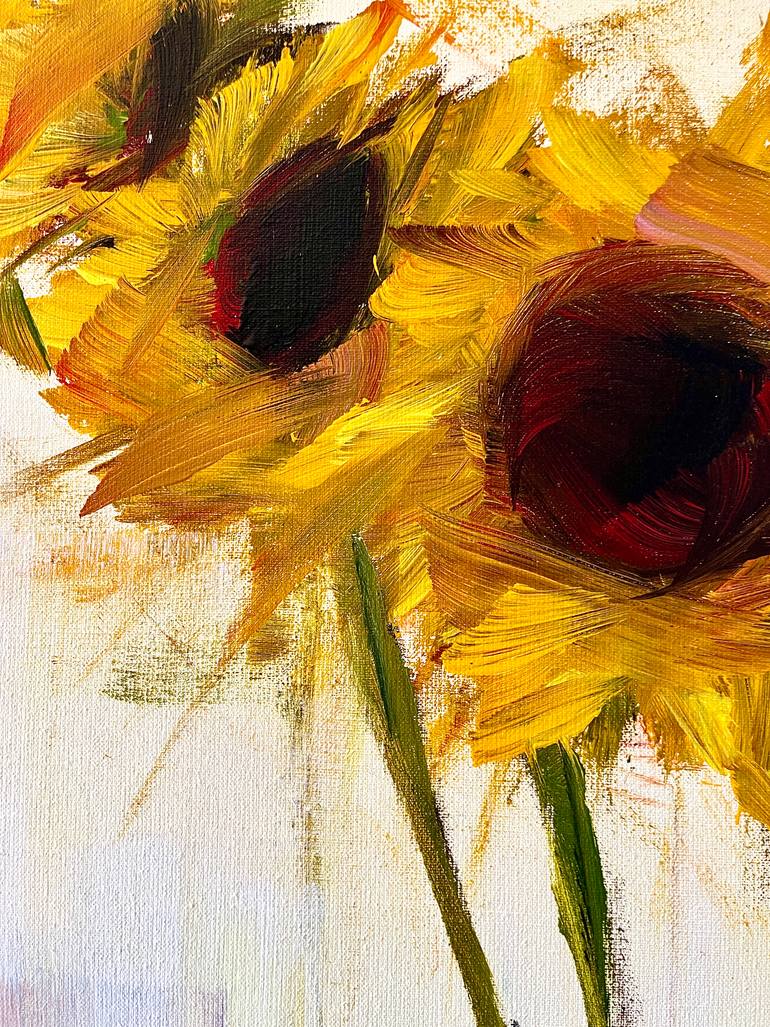 Original Expressionism Floral Painting by Vera Kober