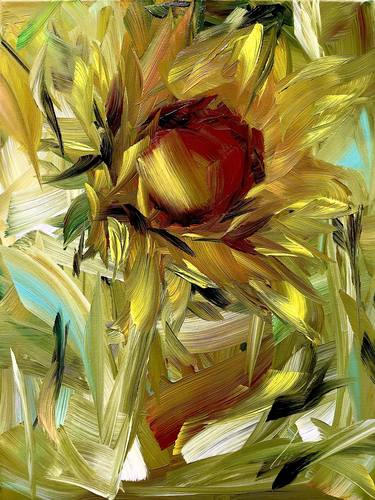 Saatchi Art Artist Vera Kober; Paintings, “Find the lemon sunflower” #art