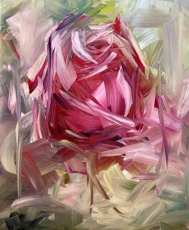 Saatchi Art Artist Vera Kober; Paintings, “Pink rose” #art