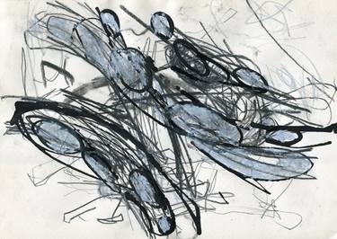 Original Abstract Expressionism Abstract Drawing by Paul Bright