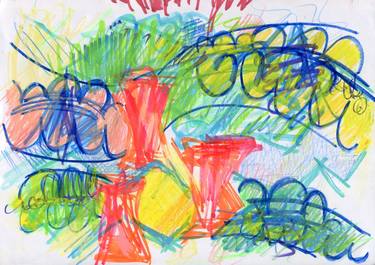 Original Abstract Expressionism Abstract Drawings by Paul Bright