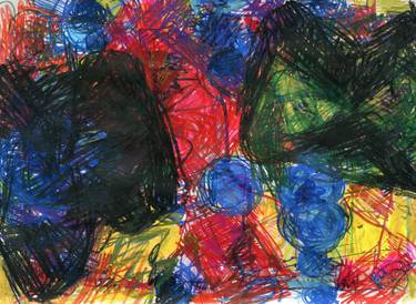 Original Abstract Expressionism Abstract Drawings by Paul Bright