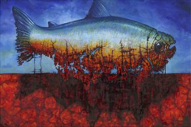 Original Surrealism Seascape Paintings by Kevin Saunders