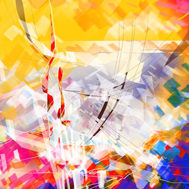 Original Figurative Cities Painting by Hugo Rami Pérez