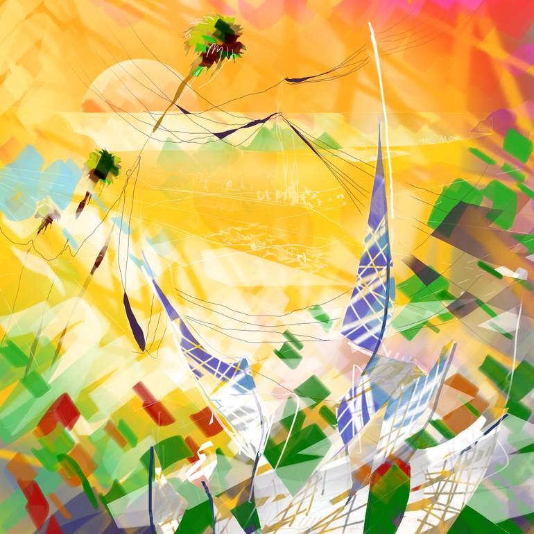 Original Figurative Cities Painting by Hugo Rami Pérez