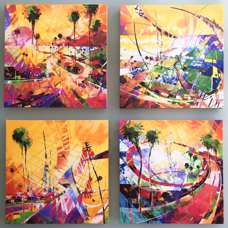Original Figurative Cities Painting by Hugo Rami Pérez