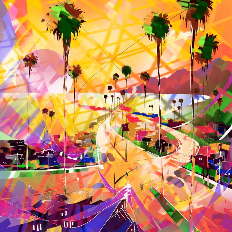Original Figurative Cities Painting by Hugo Rami Pérez