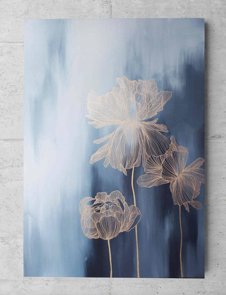 Original Abstract Floral Painting by Yana Chornobrovkinа