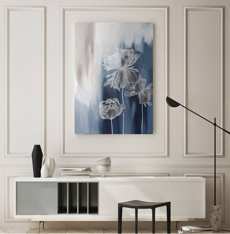Original Abstract Floral Painting by Yana Sagan