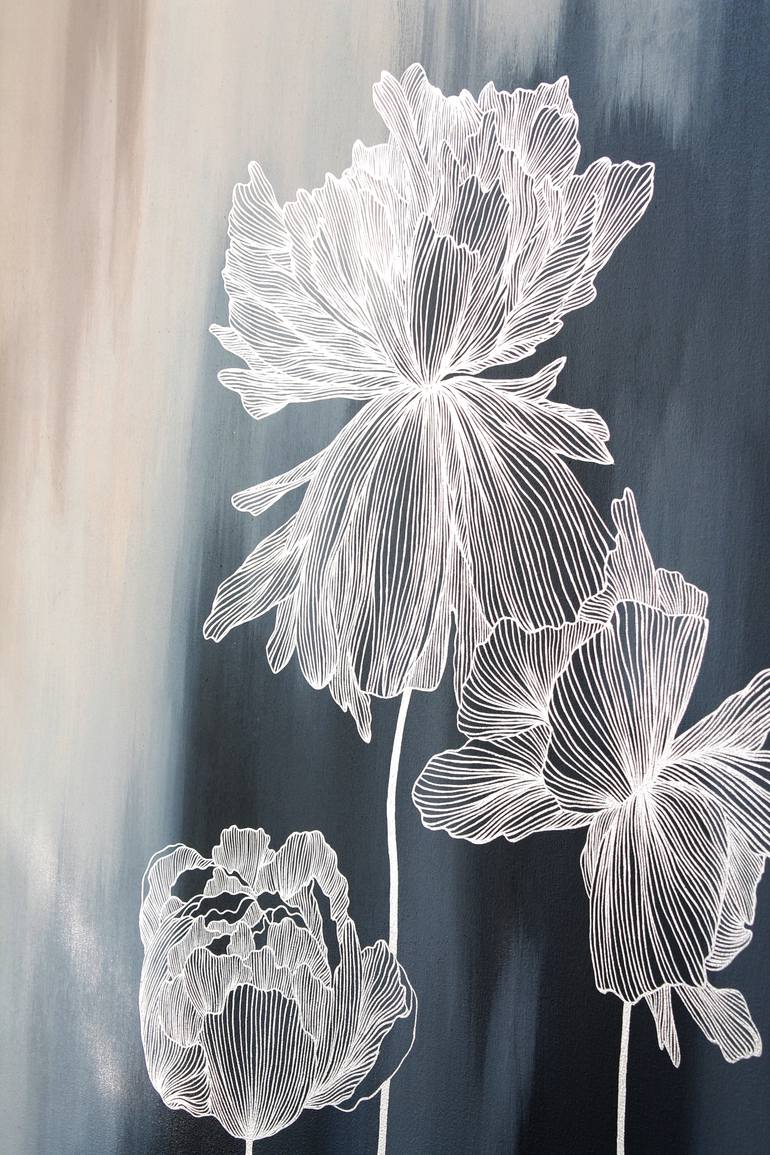 Original Abstract Floral Painting by Yana Sagan