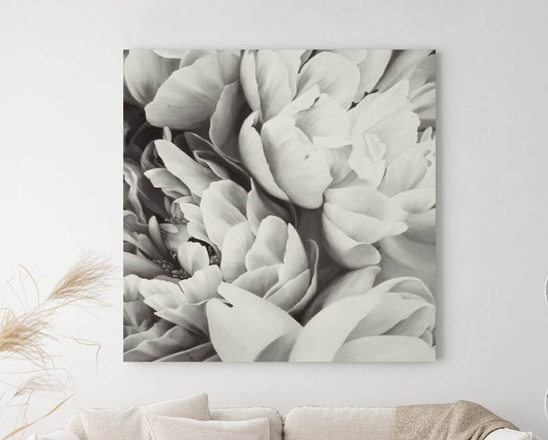 Original Minimalism Floral Painting by Yana Sagan