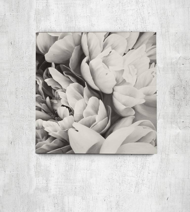 Original Minimalism Floral Painting by Yana Sagan
