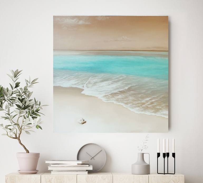 Original Minimalism Seascape Painting by Yana Sagan