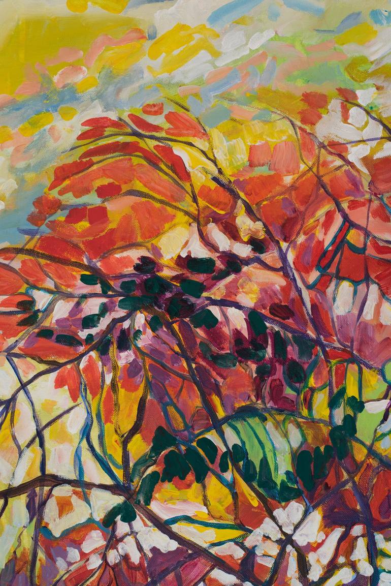 Original Impressionism Tree Painting by Elizabeth Rydall