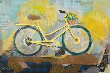 Original Art Deco Bicycle Paintings by Elizabeth Rydall