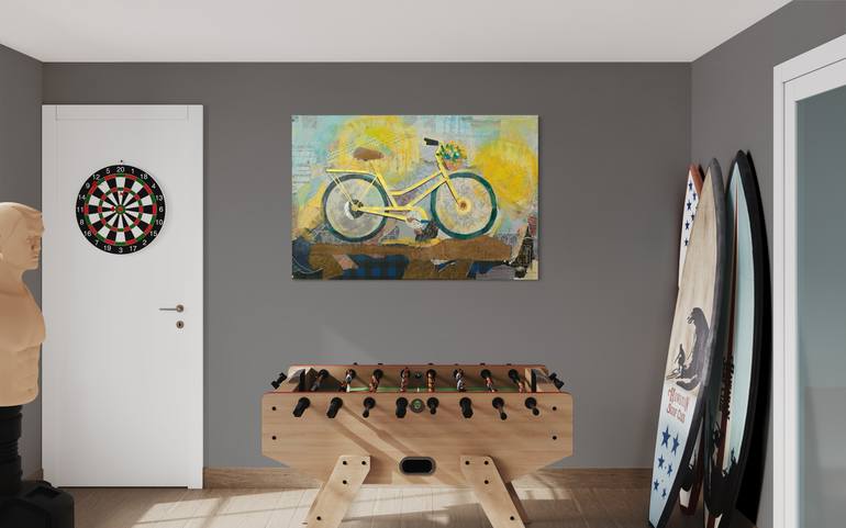 Original Art Deco Transportation Painting by Elizabeth Rydall