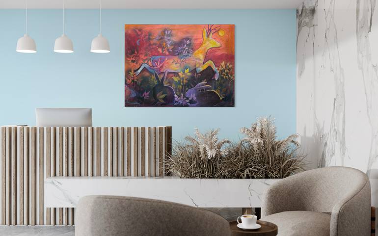 Original Art Nouveau Animal Painting by Elizabeth Rydall