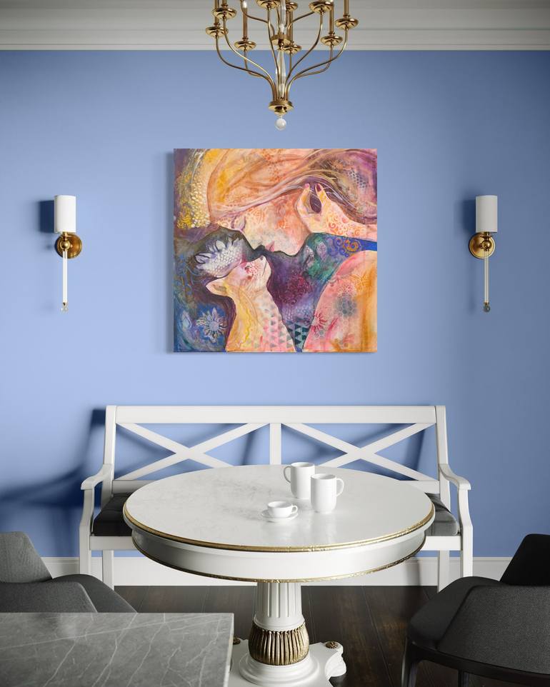 Original Expressionism Cats Mixed Media by Elizabeth Rydall