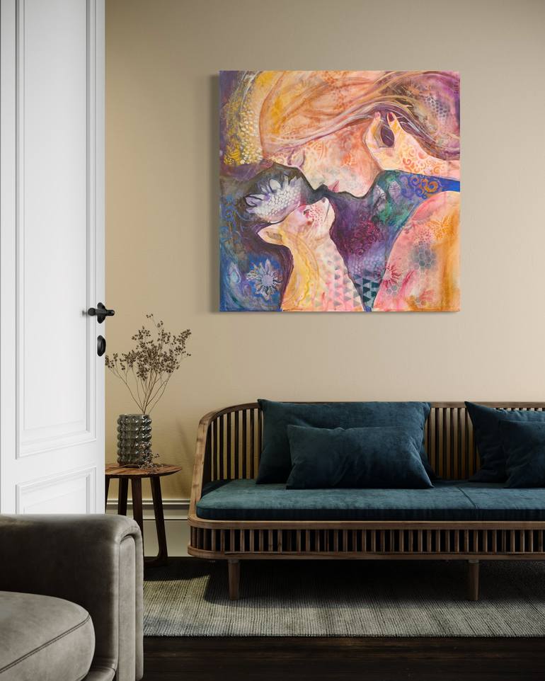 Original Expressionism Cats Mixed Media by Elizabeth Rydall