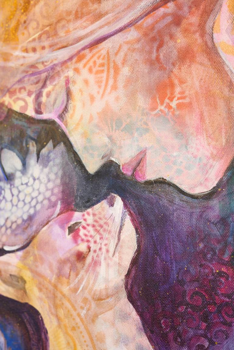 Original Expressionism Cats Mixed Media by Elizabeth Rydall
