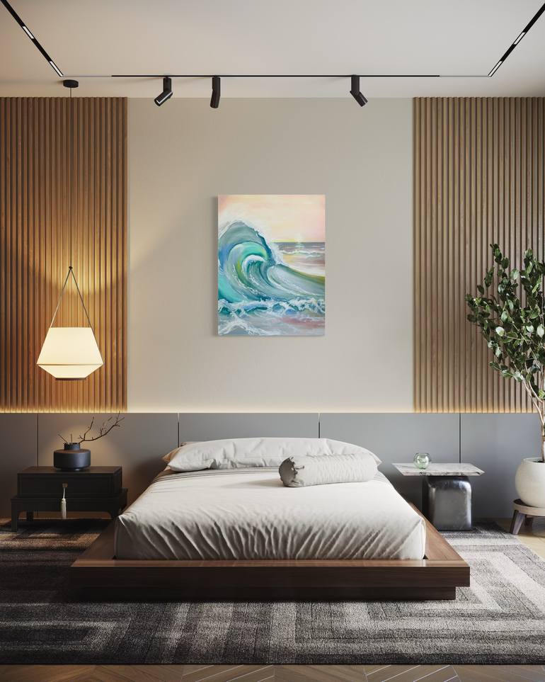 Original Art Deco Beach Painting by Elizabeth Rydall