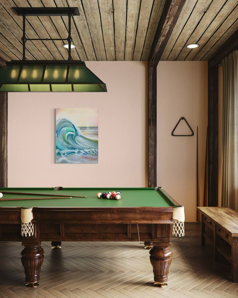 Original Art Deco Beach Painting by Elizabeth Rydall