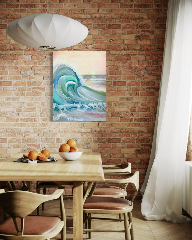 Original Art Deco Beach Painting by Elizabeth Rydall