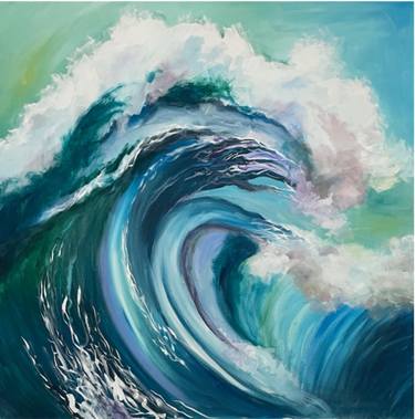 Original Art Deco Beach Painting by Elizabeth Rydall