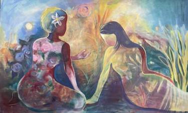 Original Art Deco People Painting by Elizabeth Rydall