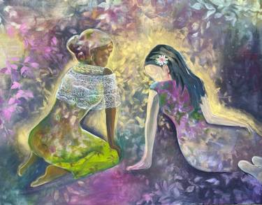 Original Art Deco People Painting by Elizabeth Rydall