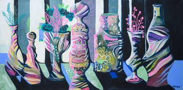 Original Art Nouveau Patterns Paintings by Elizabeth Rydall