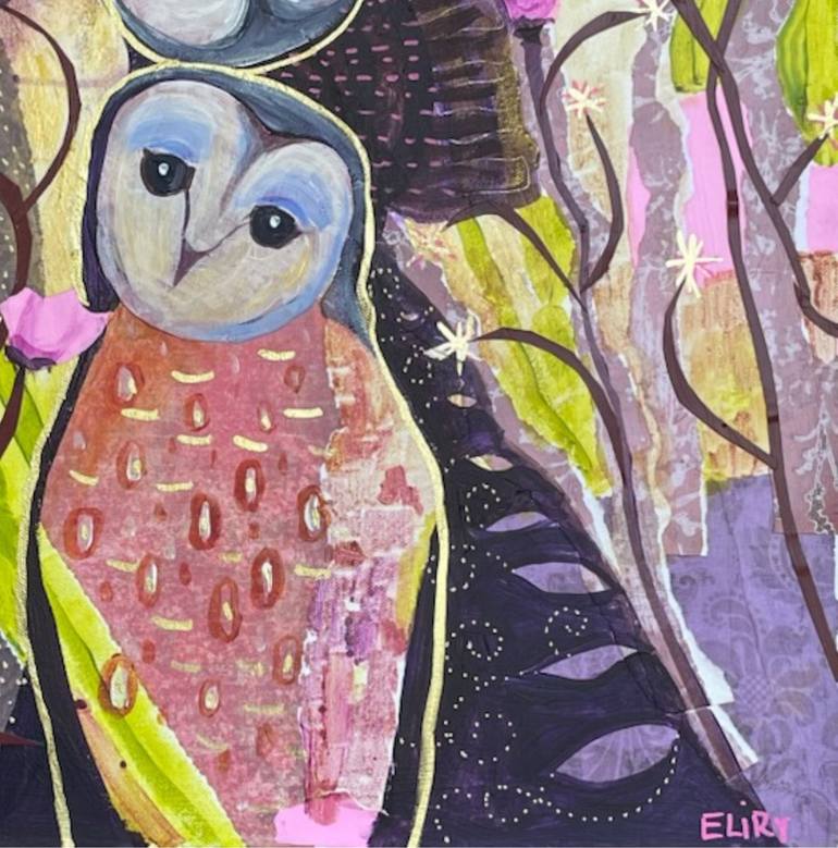 Original Abstract Expressionism Animal Collage by Elizabeth Rydall