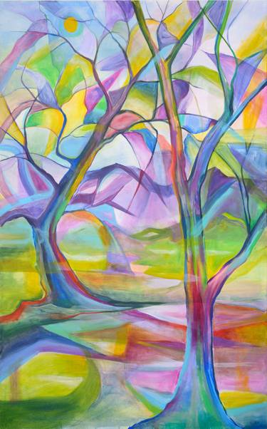 Original Art Deco Nature Painting by Elizabeth Rydall