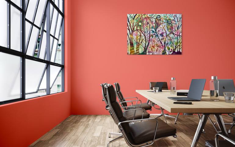 Original Art Deco Nature Painting by Elizabeth Rydall