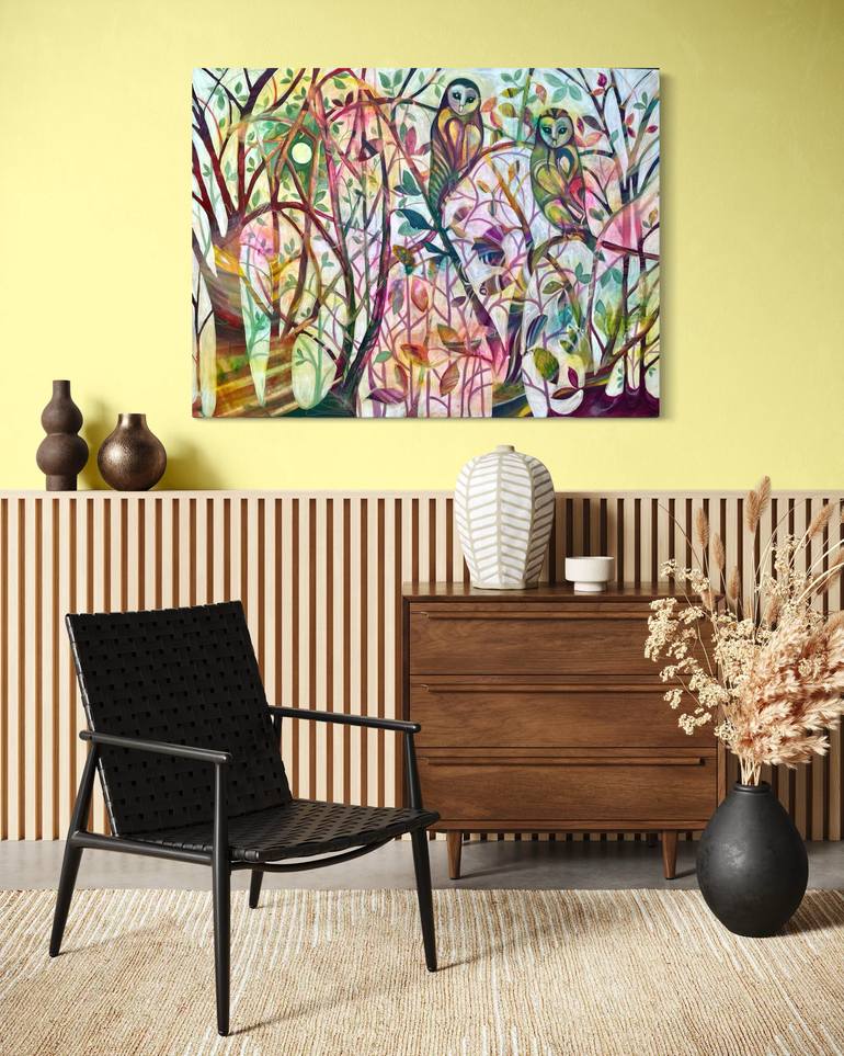 Original Art Deco Nature Painting by Elizabeth Rydall