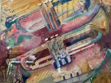 Original Art Deco Music Mixed Media by Elizabeth Rydall