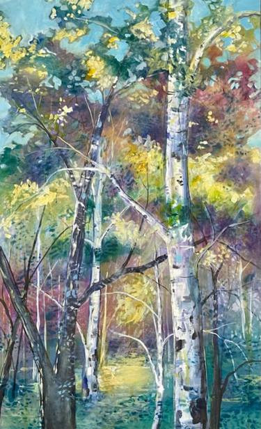 Original Art Deco Nature Painting by Elizabeth Rydall