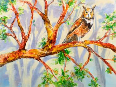 Original Art Deco Animal Mixed Media by Elizabeth Rydall