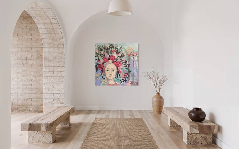Original Abstract Expressionism People Painting by Elizabeth Rydall
