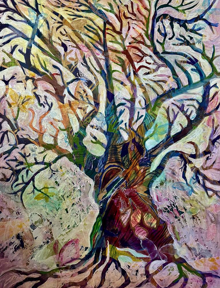 Original Nature Painting by Elizabeth Rydall | Art Deco Art on Canvas | The Secret Life #4