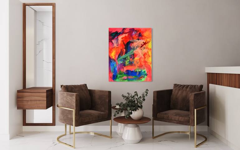 Original Abstract Expressionism Abstract Painting by Sebastian Merk