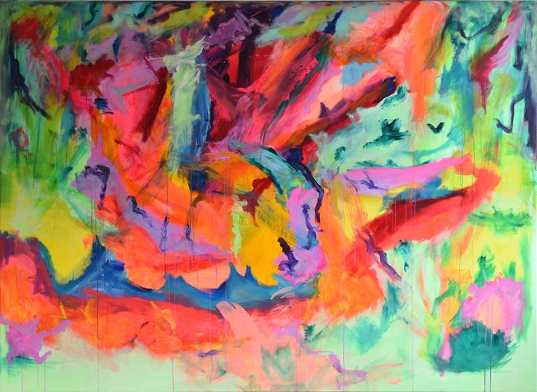 Original Abstract Expressionism Abstract Painting by Sebastian Merk