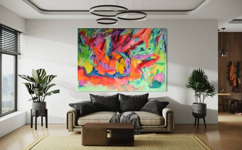 Original Abstract Expressionism Abstract Painting by Sebastian Merk