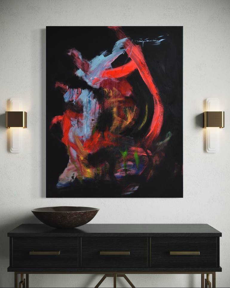 Original Abstract Expressionism Abstract Painting by Sebastian Merk