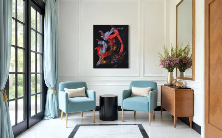 Original Abstract Expressionism Abstract Painting by Sebastian Merk
