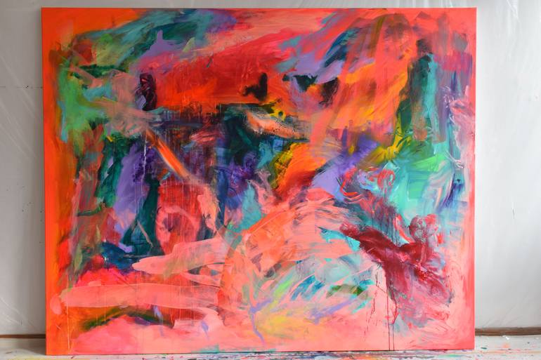 Original Abstract Expressionism Abstract Painting by Sebastian Merk